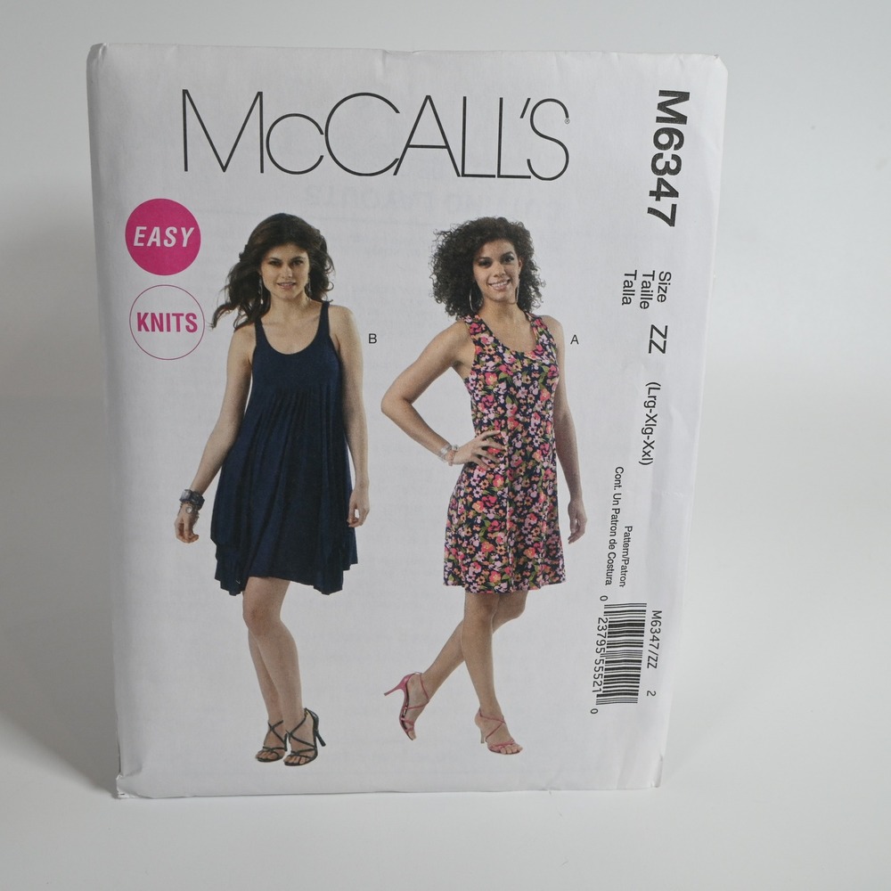 McCall's M6347 Sewing Pattern Misses ZZ (L-XL-XXL)  Uncut Factory Folded